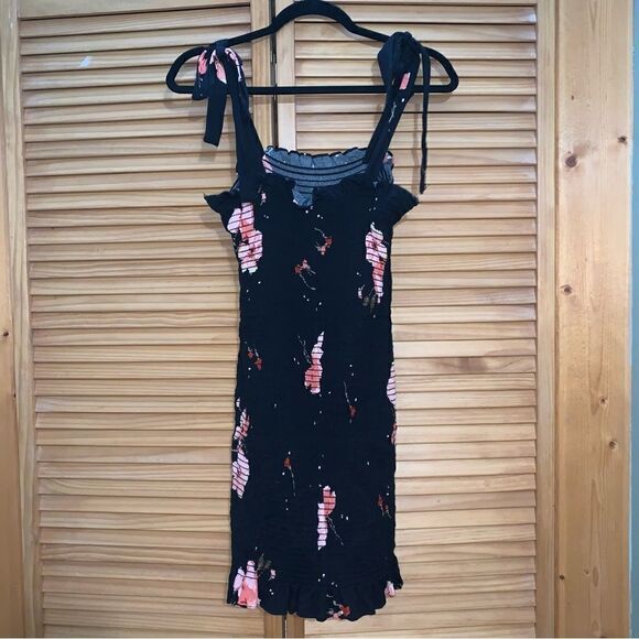 Free People black floral Dress Small - Picture 5 of 5